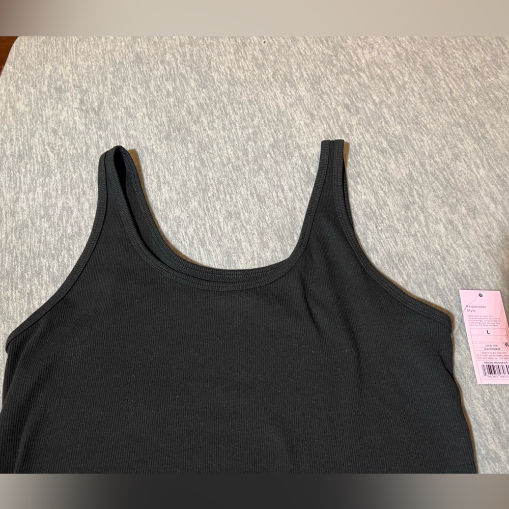 Wild Fable bralette bra women’s L ribbed‎ black stretch lightweight cotton new - Picture 6 of 7